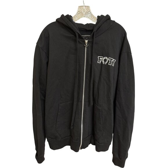 Chrome Hearts Black Zip-Up Hoodie With Graphic Back & Foti Logo M Made In USA Co - Picture 1 of 16